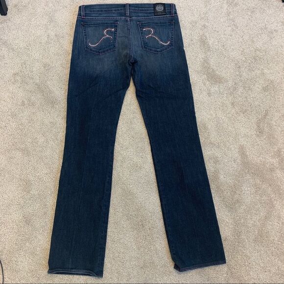 Rock & Republic Stella denim jeans Red Crystal Rhinestone pockets Sz 28 Stampede - Picture 3 of 12